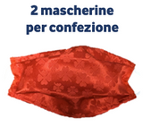 MASCHERINE ADULTO QUADRIFOGLIO - ROSSO - Cucirini Tre Stelle