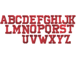 Applicazioni Termoadesive LETTERE MAIUSCOLE ROSSO - Cucirini Tre Stelle