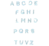 Applicazioni Termoadesive LETTERE MAIUSCOLE AZZURRO - Cucirini Tre Stelle